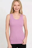 Zenana Washed Ribbed Scoop Neck Tank Top  Style Ratio