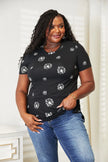 Double Take Dandelion Print Round Neck Shirt  Style Ratio