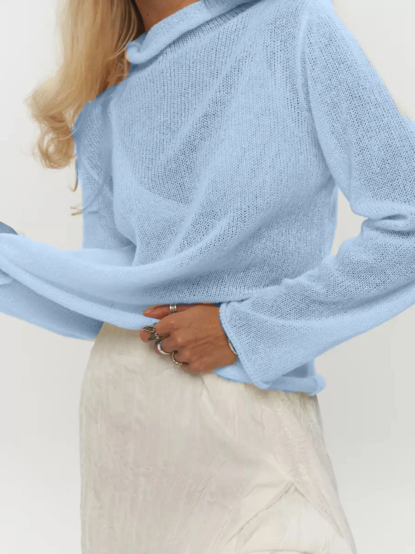 Mock Neck Long Sleeve Sweater  Style Ratio