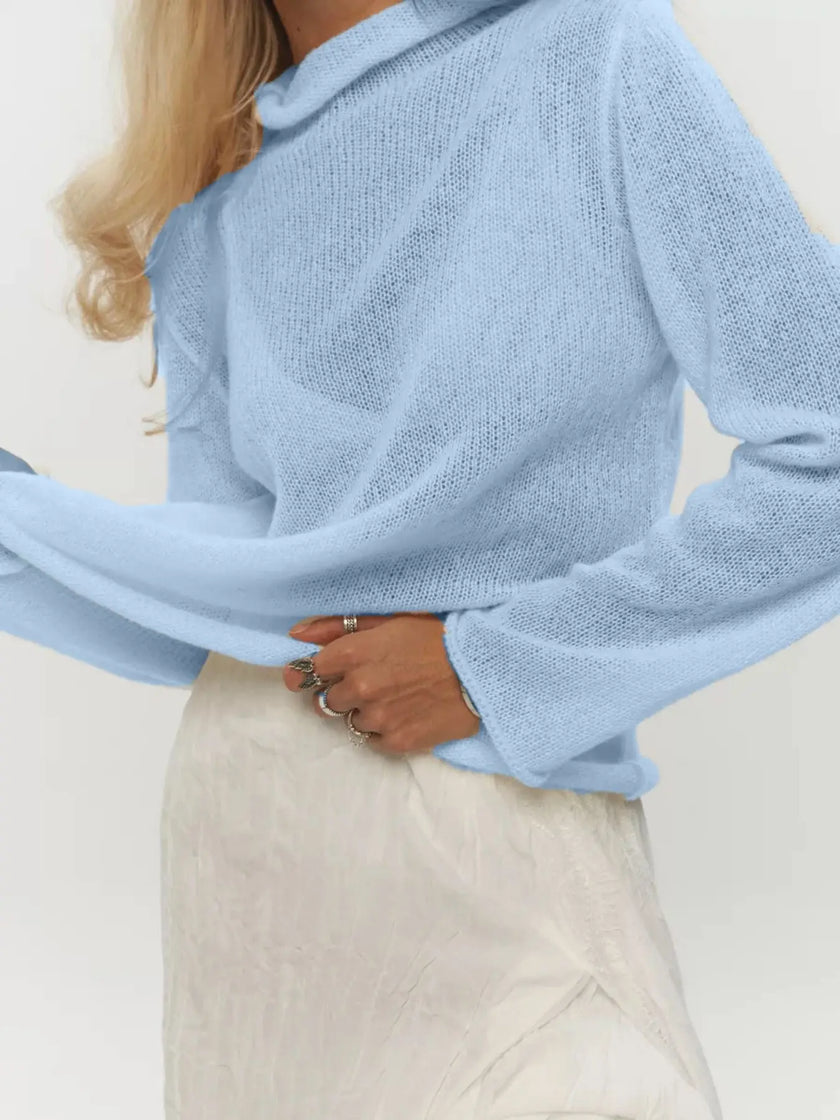 Mock Neck Long Sleeve Sweater  Style Ratio
