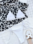 Textured Halter Neck Tie Side Bikini  Style Ratio