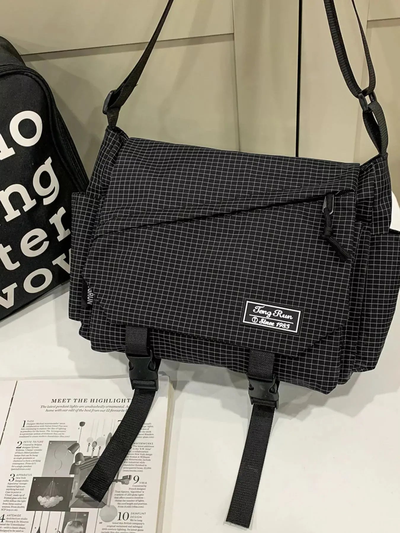 Plaid Buckle Flap Crossbody Bag  Style Ratio