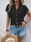Swiss Dot Short Sleeve Blouse  Style Ratio