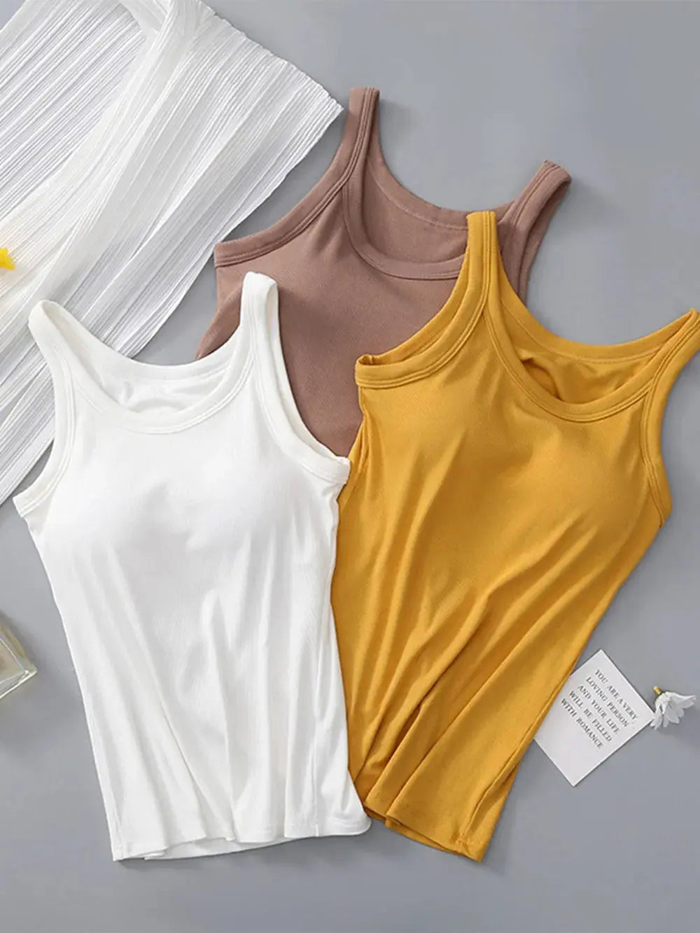 Round Neck Tank with Bra  Style Ratio