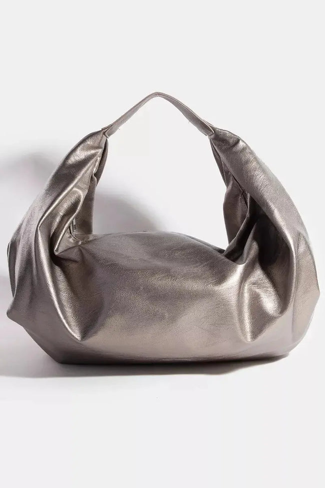 Fame Simple Faux Leather Hobo Handbag  Style Ratio