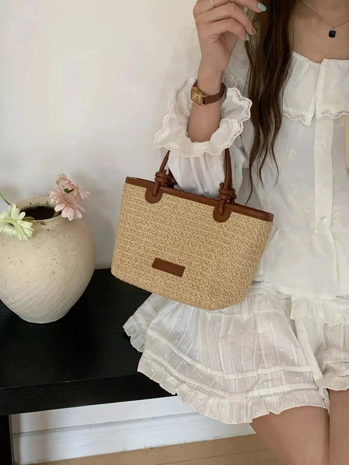 Straw Woven Crossbody Bag  Style Ratio