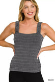 Zenana Seamless Winkle Stone Washed Tank Top  Style Ratio