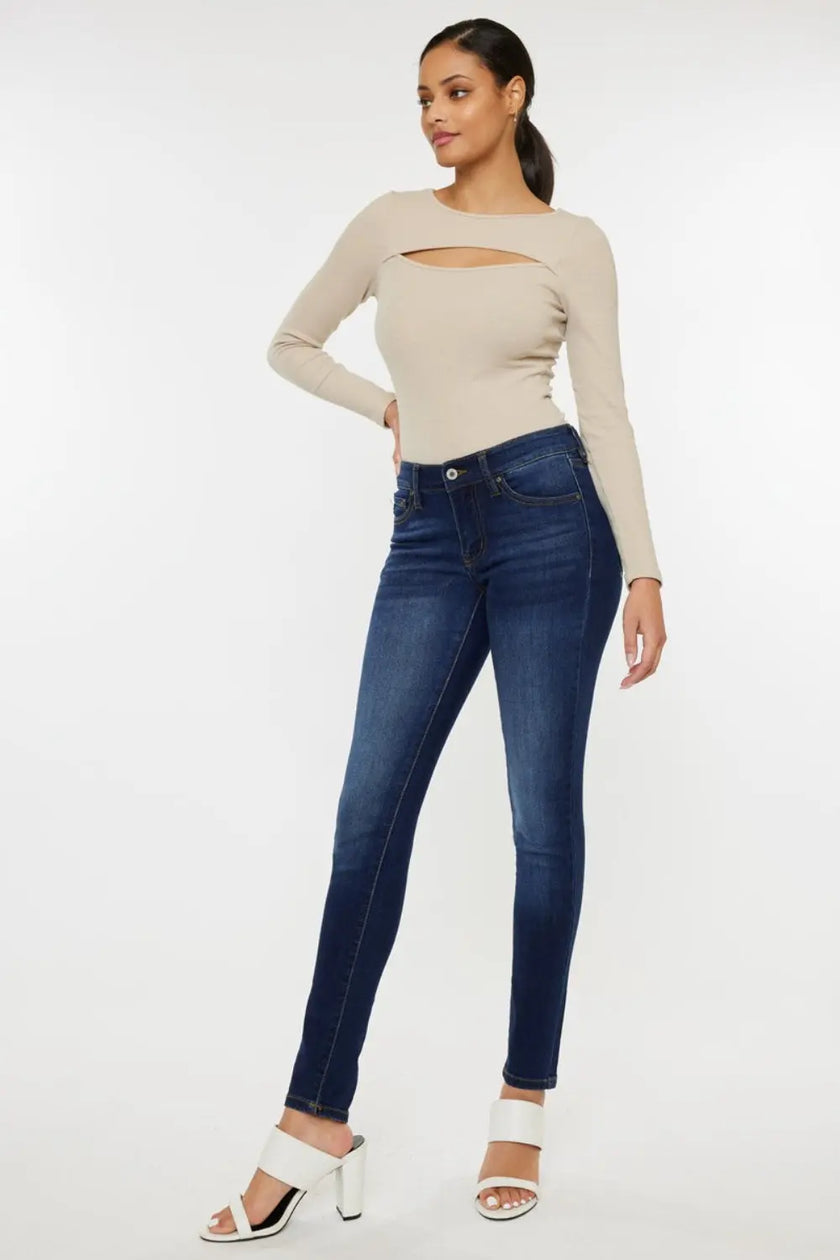 Kancan Mid Rise Gradient Skinny Jeans  Style Ratio