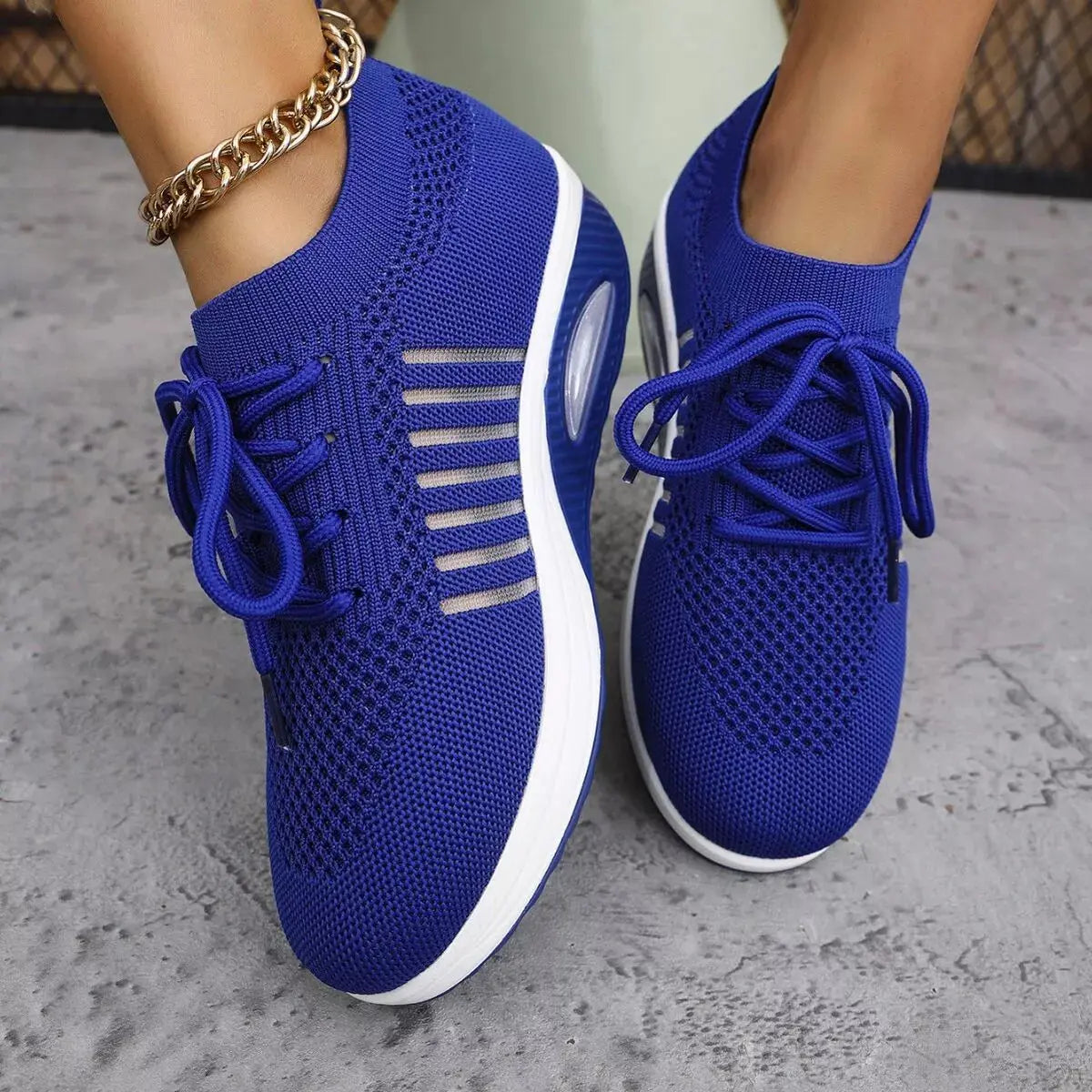Breathable Mesh Lace Up Sneakers  Style Ratio