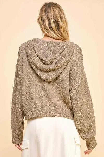 Davi & Dani Drop Shoulder Long Sleeve Hooded Sweatshirt  Style Ratio