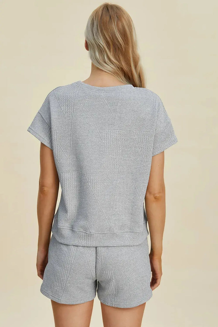Double Take Short Sleeve Top and Shorts Set  Style Ratio