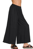 Zenana Woven Pleated Linen Blend Wide Leg Pants  Style Ratio
