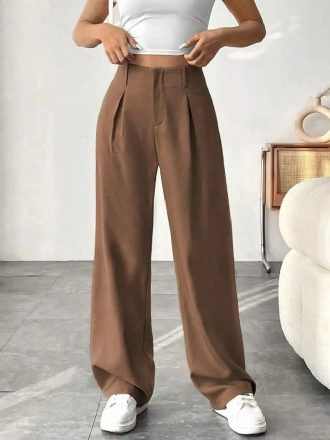 Wide Leg Pleated Pants  Style Ratio