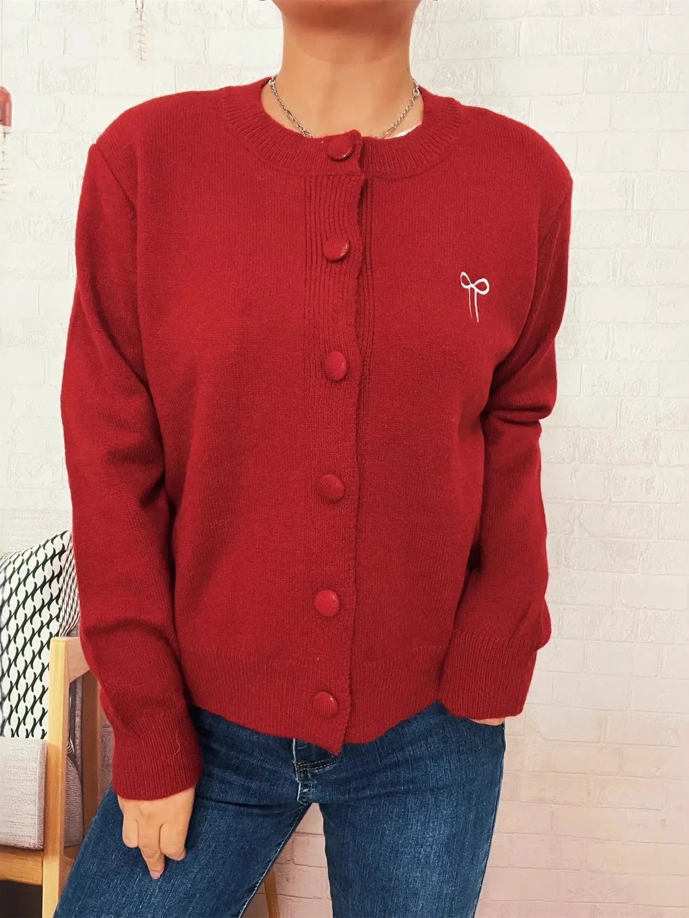 Button Up Long Sleeve Cardigan  Style Ratio