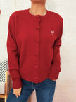 Button Up Long Sleeve Cardigan  Style Ratio