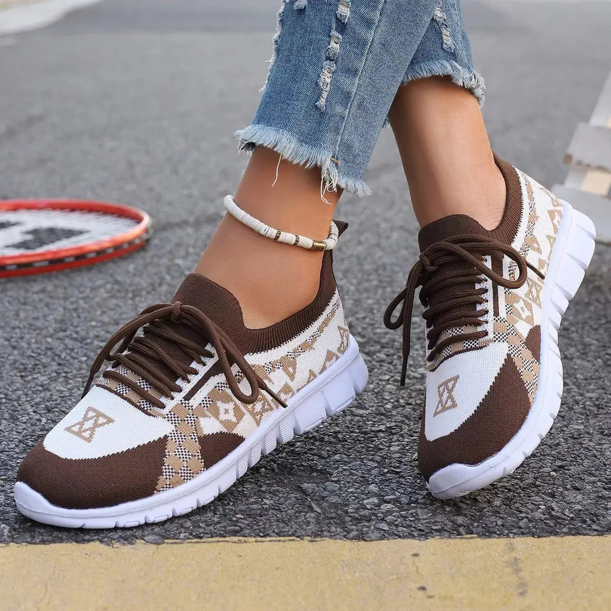 Breathable Mesh Lace Up Sneakers  Style Ratio