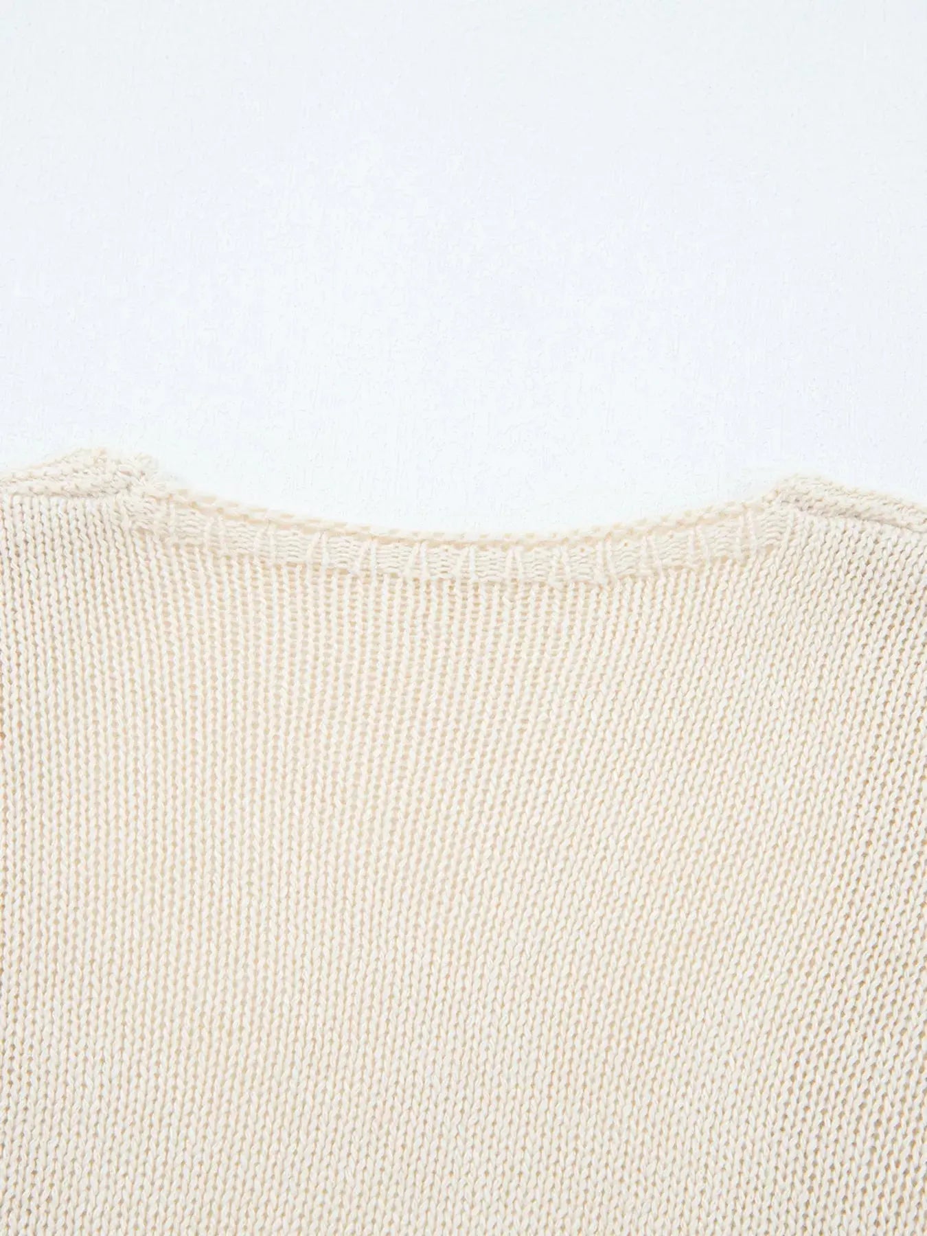 Hollowed Knit Open Front Cardigan  Style Ratio