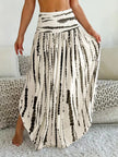 Smocked Asymmetrical Hem Skirt  Style Ratio