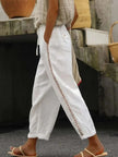 Hollow Out Trim Cropped Pants  Style Ratio