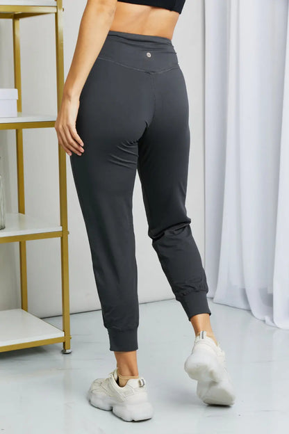 Leggings Depot Wide Waistband Cropped Joggers Trendsi