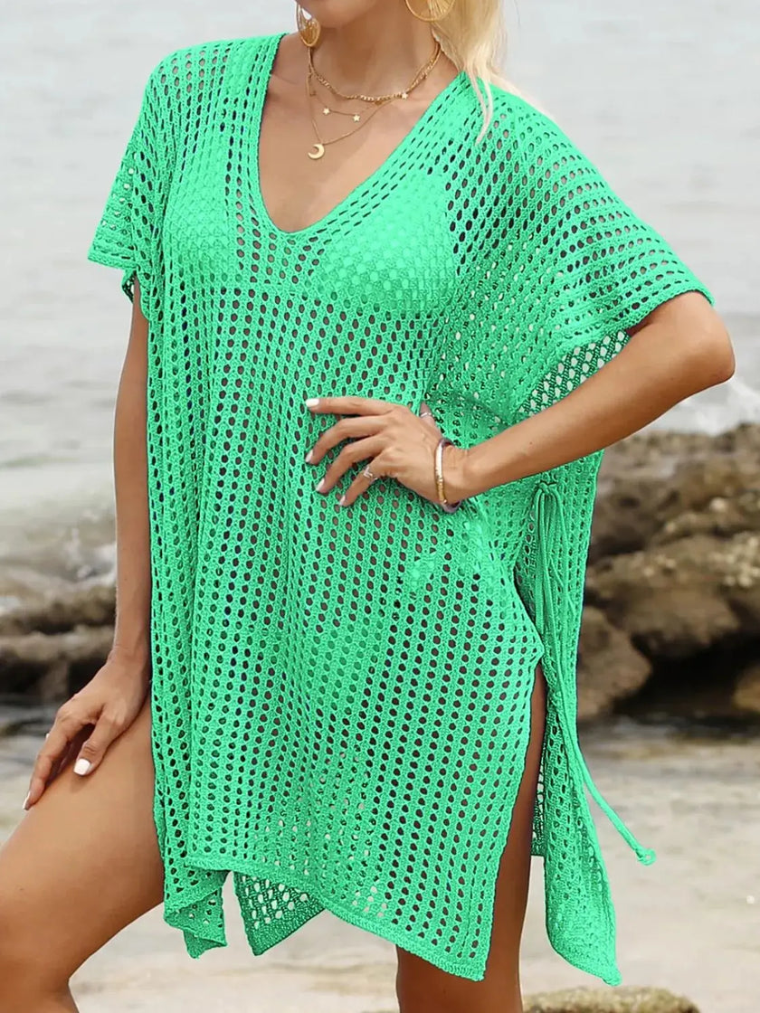 Side Tied V-Neck Cover-Up  Style Ratio