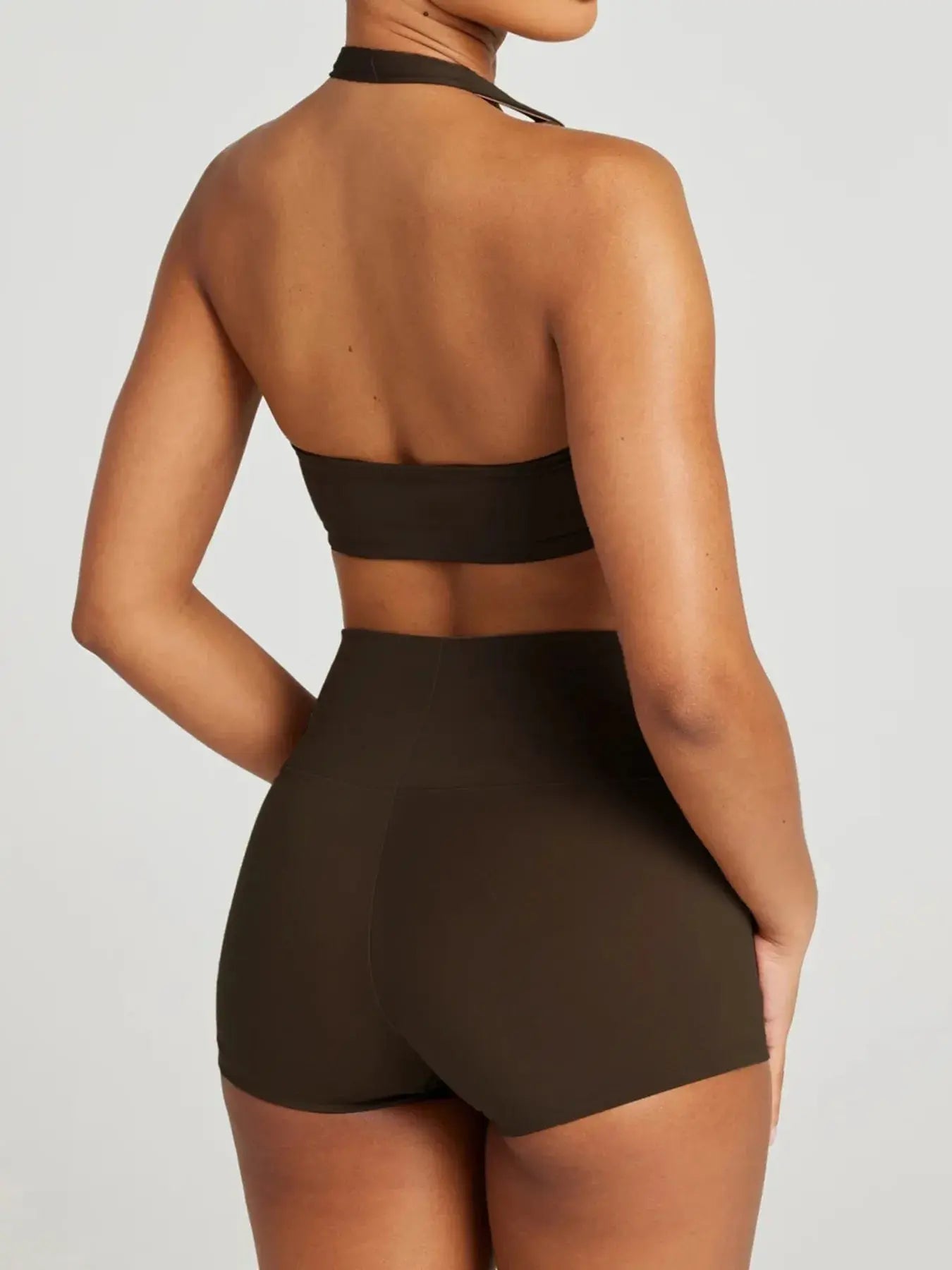 Halter Neck Cami and Shorts Active Set  Style Ratio