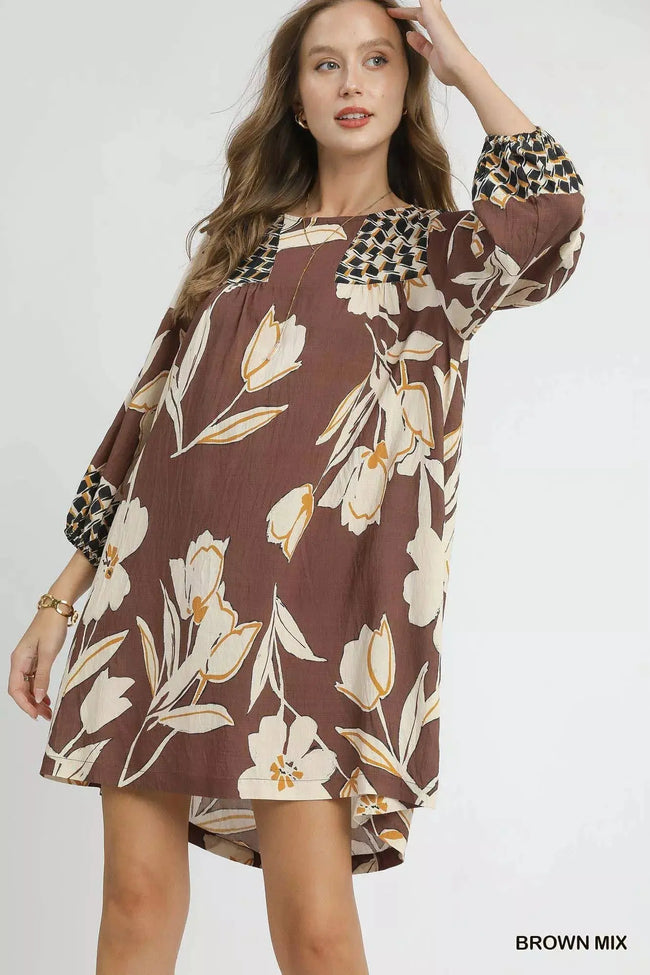 Umgee Floral High-Low Babydoll Dress  Style Ratio