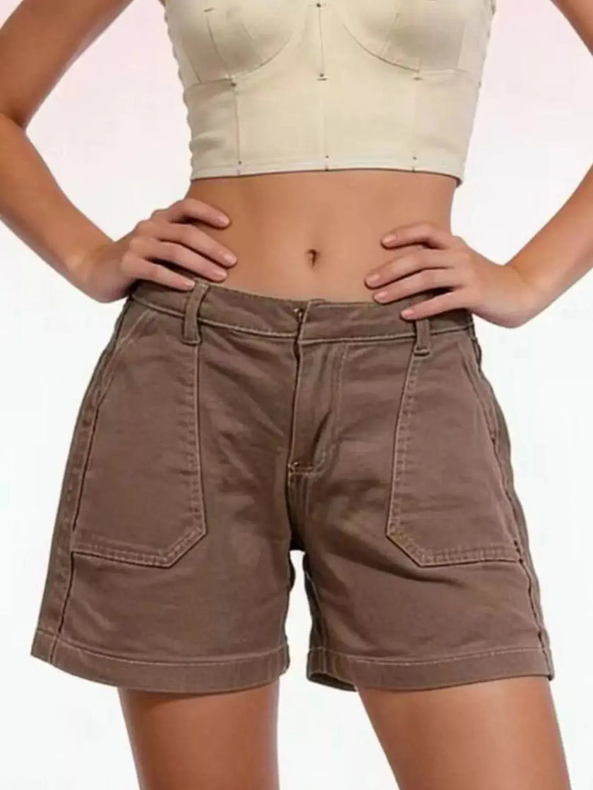 Pocketed Denim Shorts  Style Ratio