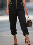 Sleeveless Zip-Up Jumpsuit  Style Ratio