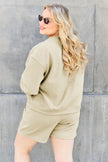 Double Take Full Size Texture Long Sleeve Top and Drawstring Shorts Set  Style Ratio