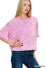 Zenana Acid Crinkle-Washed Oversized Short Sleeve Shirt  Style Ratio