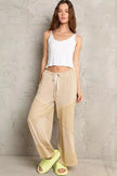 POL Elastic Waistband Wide Leg Pants with Drawstring  Style Ratio