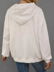 Full Size Embossed Lettering Casual Hoodie  Style Ratio