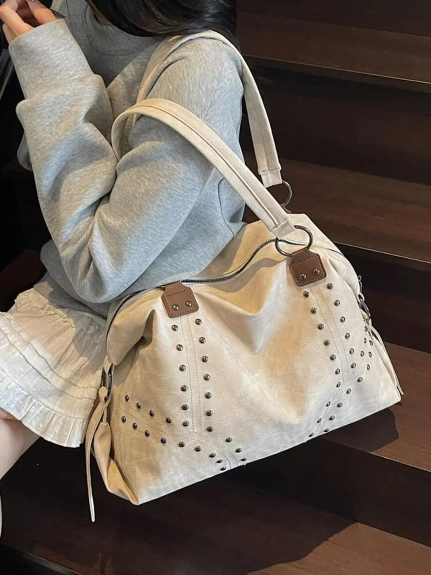 Studded Vintage-Style Handbag  Style Ratio