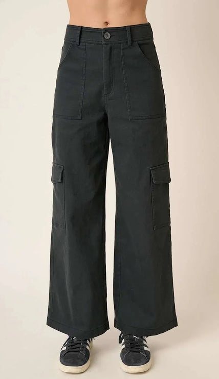 Mittoshop High Waist Pants with Cargo Pockets  Style Ratio