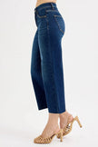 RISEN Full Size Tummy Control High Rise Crop Wide Jeans  Style Ratio