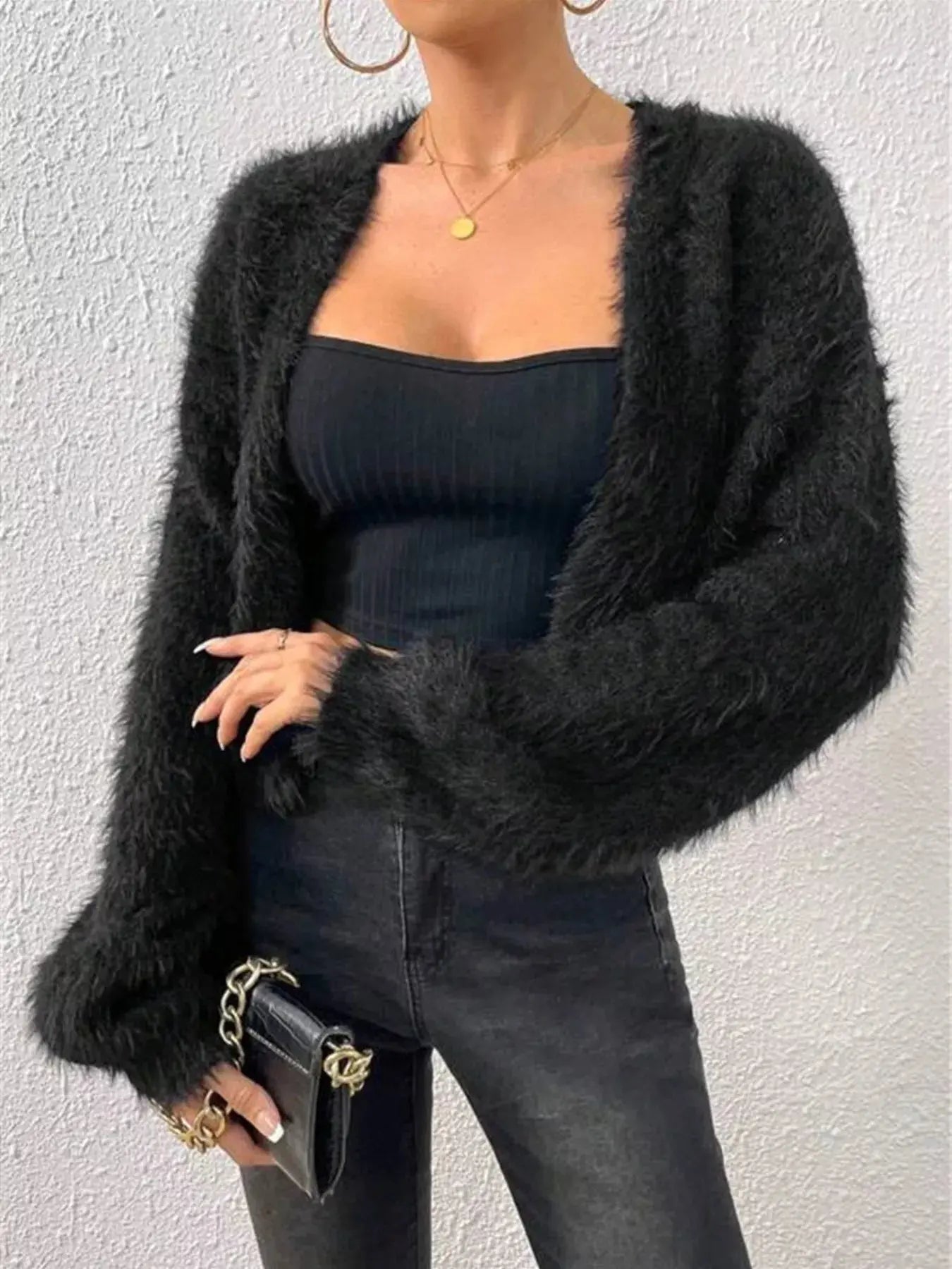 Open Front Long Sleeve Cardigan  Style Ratio