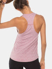 Full Size Scoop Neck Wide Strap Active Tank  Style Ratio