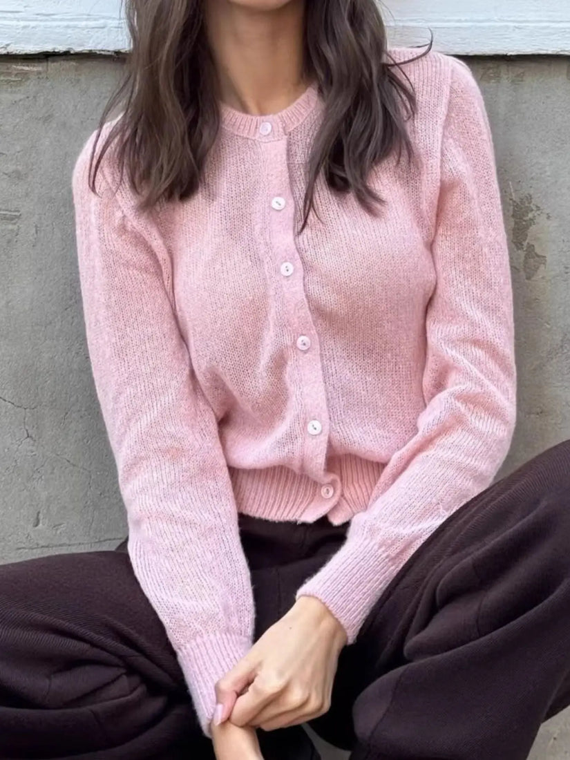 Button Up Long Sleeve Cardigan  Style Ratio