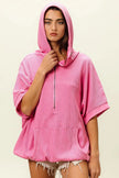 BiBi Vintage Washed Waffle Thermal Hoodie  Style Ratio