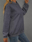 Full Size Embossed Lettering Casual Hoodie  Style Ratio