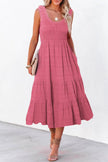 Scoop Neck Wide Strap Midi Dress  Style Ratio