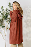 Basic Bae Full Size Hooded Sweater Cardigan  Style Ratio