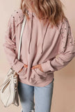 Drawstring Studded Shoulder Hoodie  Style Ratio