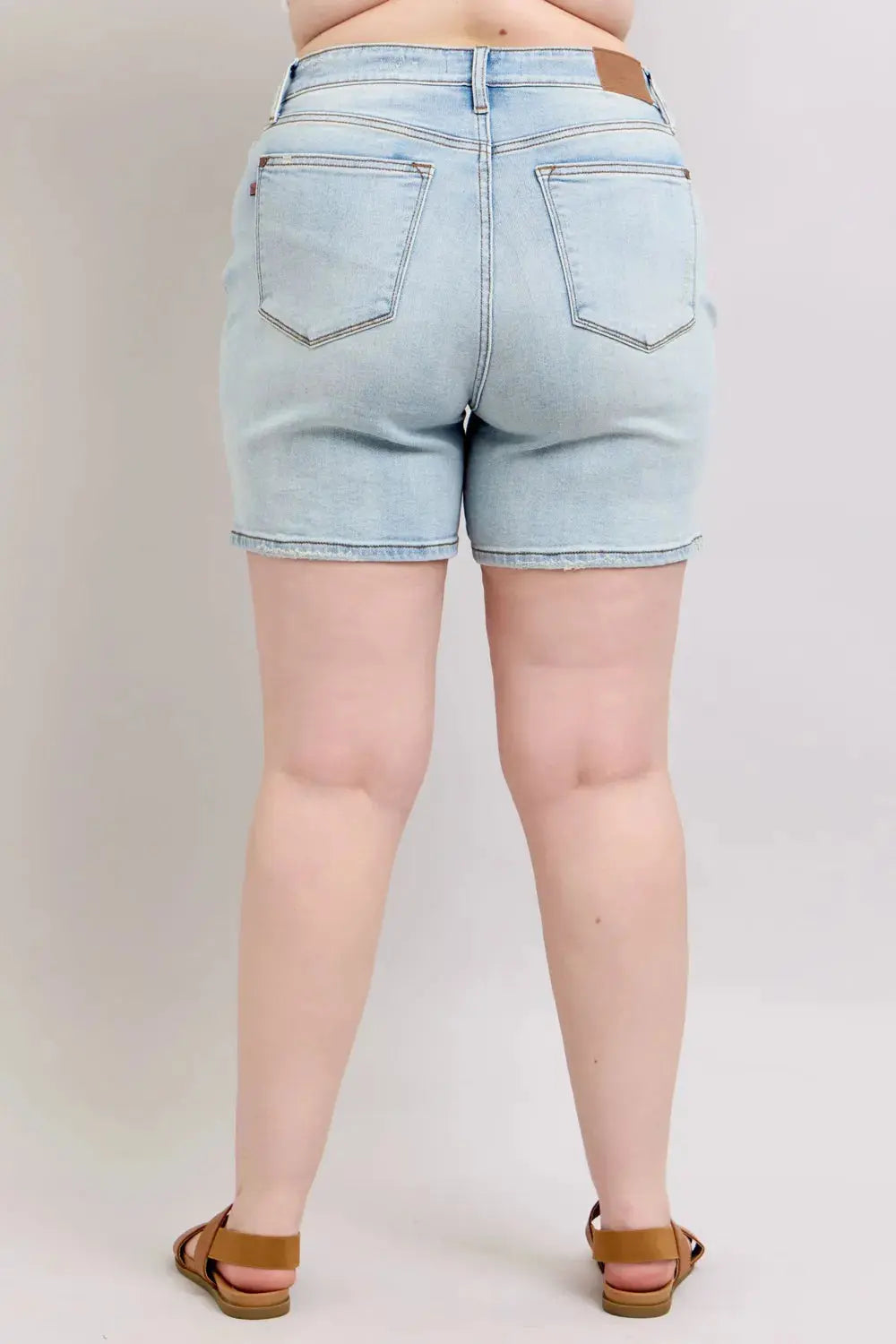 Judy Blue 2 Button Denim Shorts with Pockets  Style Ratio