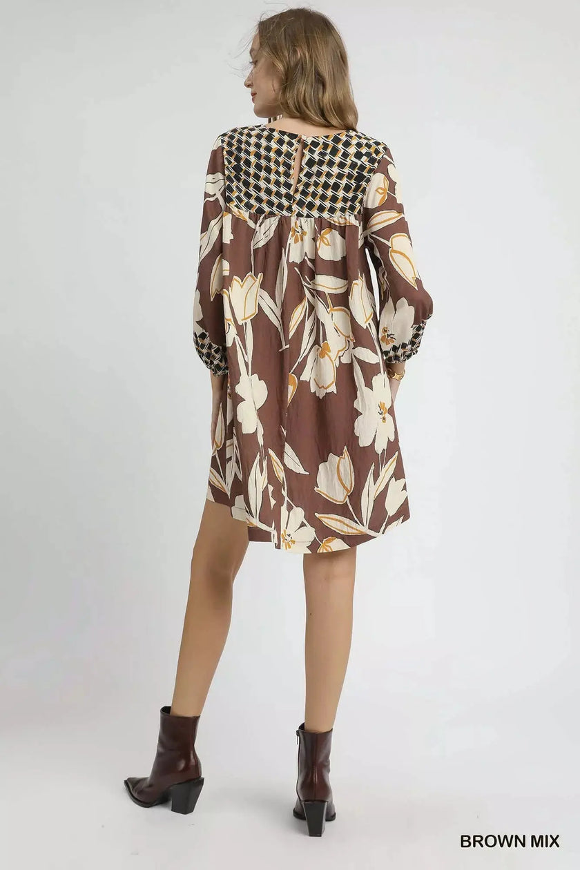 Umgee Floral High-Low Babydoll Dress  Style Ratio