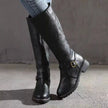 Round Toe Block Heels Boots  Style Ratio