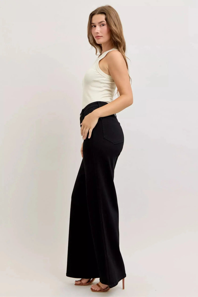 Judy Blue High-Waisted Wide Leg Jeans  Style Ratio