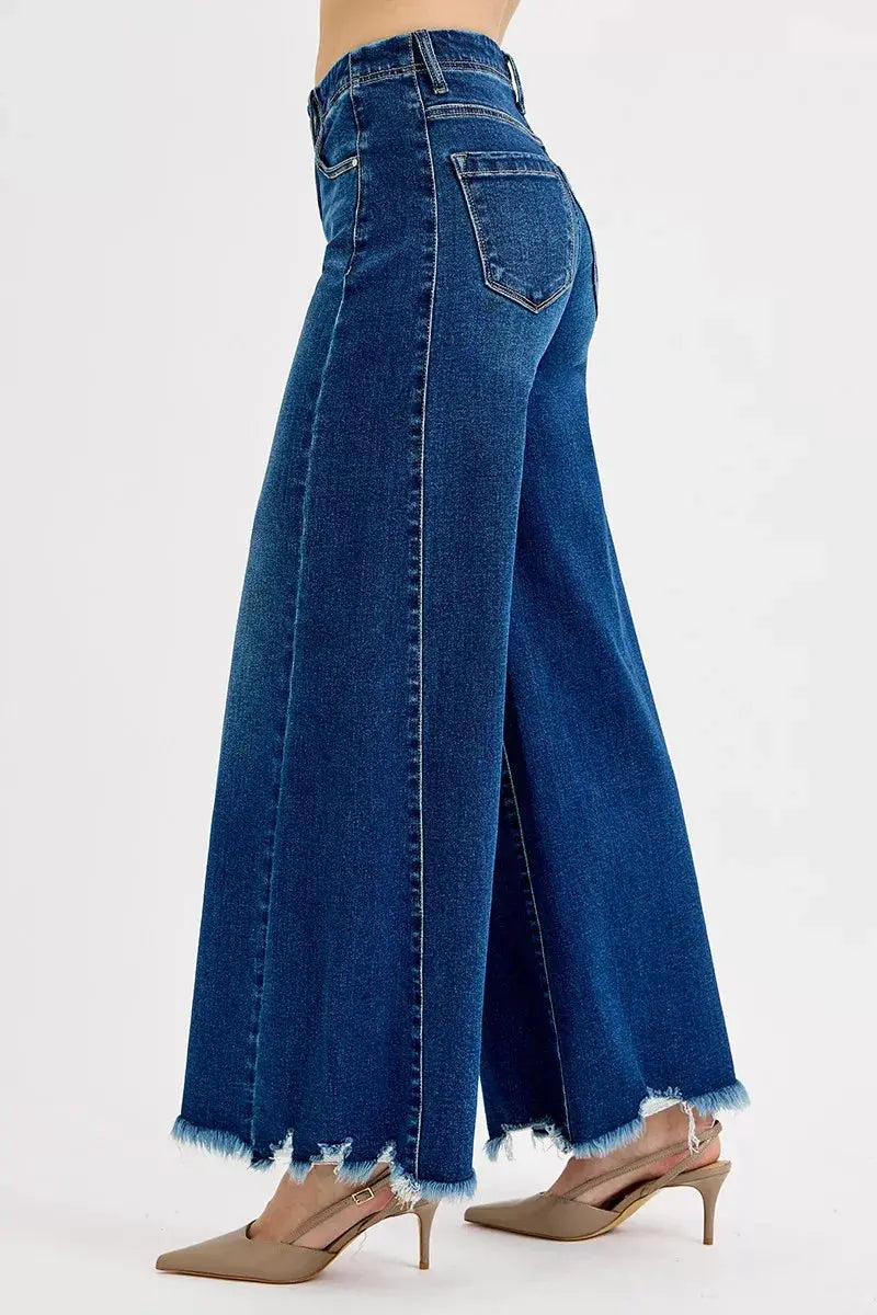 RISEN Full Size High Rise Ankle Wide Jeans  Style Ratio