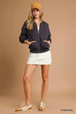 Umgee Zip-Up Fleece Hooded Jacket  Style Ratio
